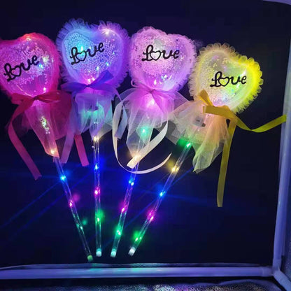 Fairy Wand Bobo Ball Magic Wand Love Flash Ball ခရစ္စမတ်လက်ဆောင် ကလေးများ၏ တောက်ပသောအရုပ် ညဈေးလမ်းရှိ ရေနုတ်မြောင်း