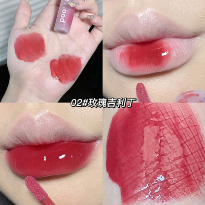 Kekemood mirror lip glaze does not fade and does not stick to the cup for a long time. Water light glass lip grapefruit nude pink lipstick lip gloss 