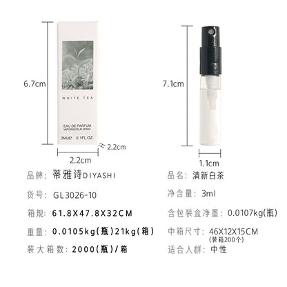 Internet celebrity with the same fragrance 3ml trial perfume women's perfume q version test tube perfume sample wholesale replacement for big-name perfume 