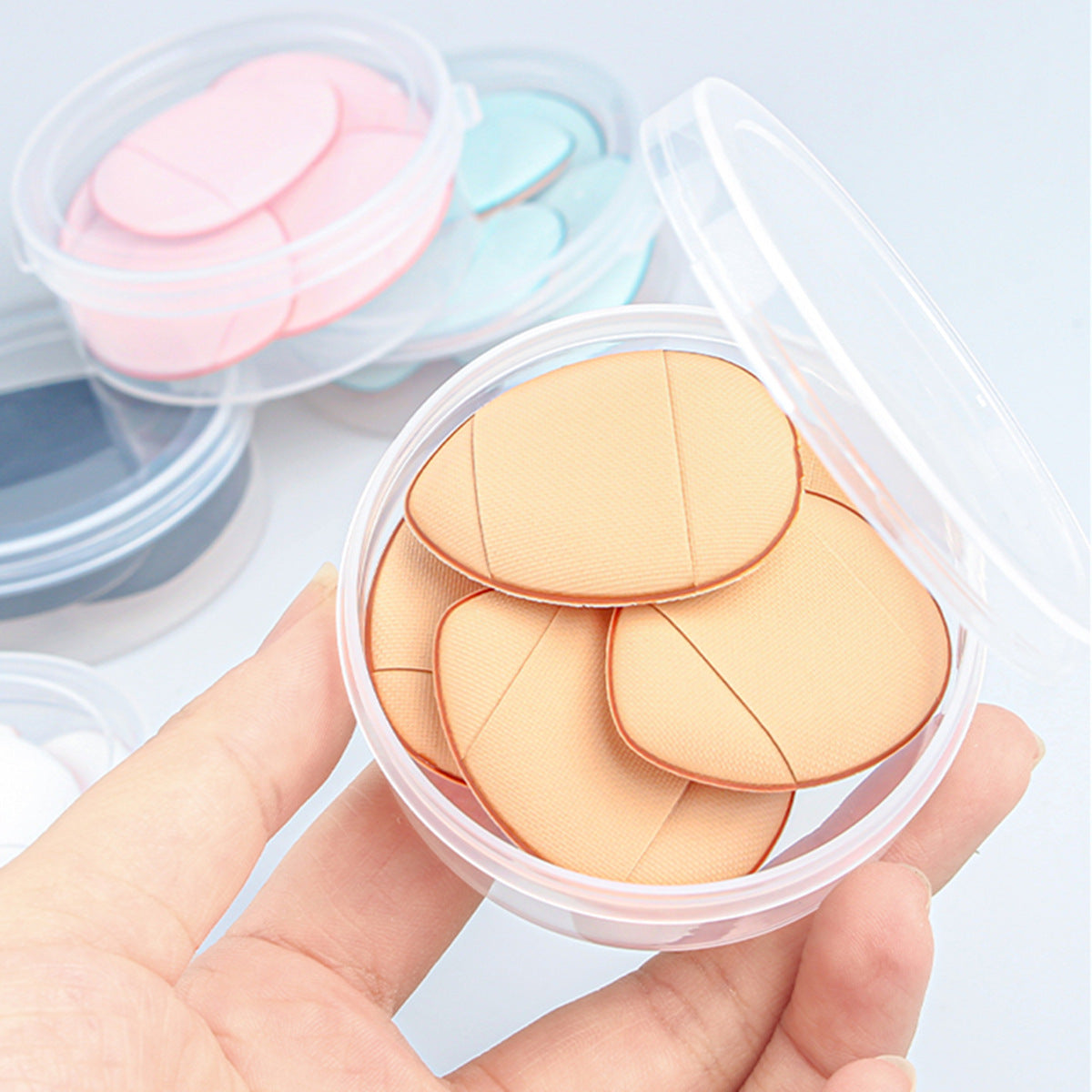 Mini finger powder puff, egg yolk pie, pineapple pie, air cushion puff, non-eating powder BB cream, beauty egg, cotton pad 