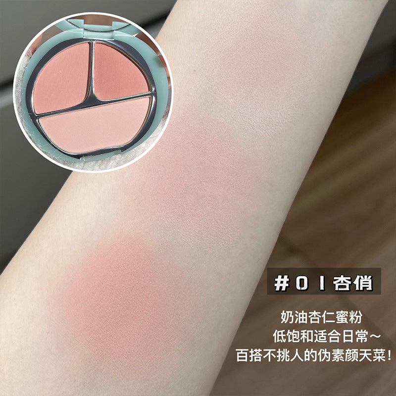 CACE Mountain Velvet Blush Palette သည် နူးညံ့သိမ်မွေ့ပြီး သဘာဝအတိုင်း ဖြူစင်စေသော နှုတ်ခမ်းနီမိတ်ကပ်၊ စွယ်စုံရ အင်တာနက် နာမည်ကြီး မိတ်ကပ်လက်ကား၊ 