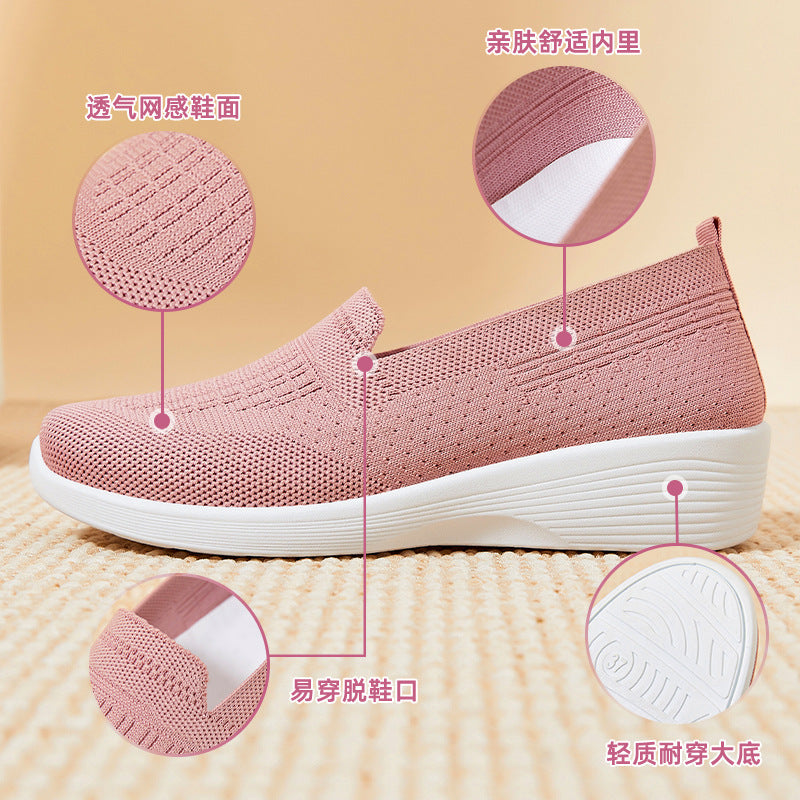 Shoes women's 2023 summer old Beijing cloth shoes foreign trade women's shoes breathable cross-border middle-aged and elderly soft-soled mother shoes 