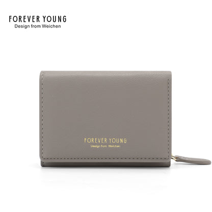 Forever Young Women's Short Wallet Ticket Holder 30% Off ပေါ့ပါးသော ဘက်စုံသုံး နှစ်မျိုးသုံး ကတ်ကိုင်ဆောင်သူ အမျိုးသမီးများ အကြွေစေ့အိတ် 