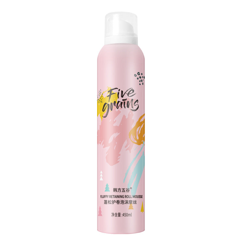 Korean herbal grain foam conditioner, moisturizing and fluffy barber shop mousse foam hair wax, hair gel, styling spray 