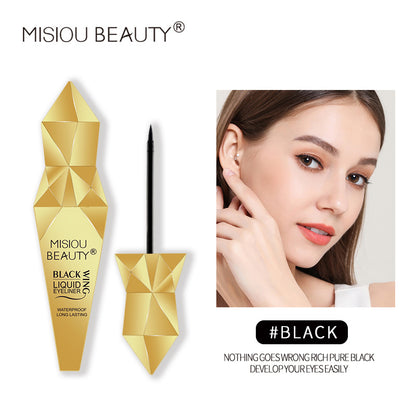 MISIOU BEAUTY နယ်စပ်ဖြတ်ကျော် e-commerce ကြာရှည်ခံသော ရေစိုခံ eyeliner အေးမြသော အနက်ရောင် အရည် eyeliner အမြန်ခြောက်သွေ့ပြီး ချွေးထွက်ခြင်း 