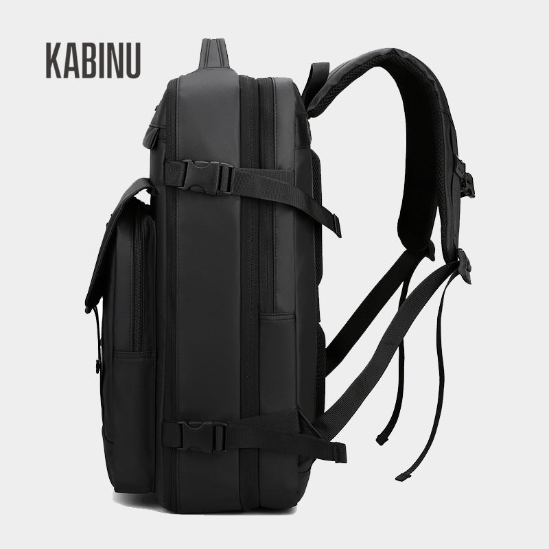 KABINU business computer bag 2021 new outdoor travel bag casual leather film water-repellent expansion backpack 