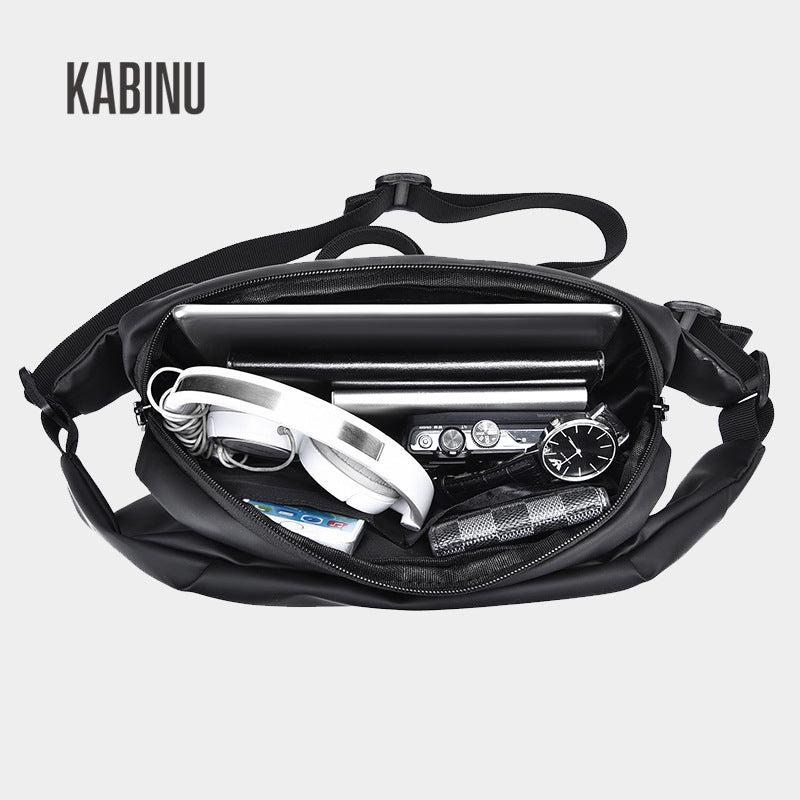 Kabinu casual chest bag, outdoor membrane waterproof shoulder bag, lightweight and wear-resistant student cross-body bag, practical mobile phone bag 