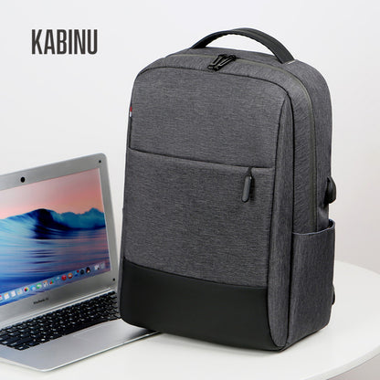 Kabinu business backpack contrasting color Oxford cloth outdoor travel backpack logo middle school student school bag USB charging 