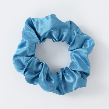 2022 New Solid Color Satin Hair Ring Pig Intestine Outing Black Versatile Hair Accessories Headband Hair Ring Wholesale Street Stall 