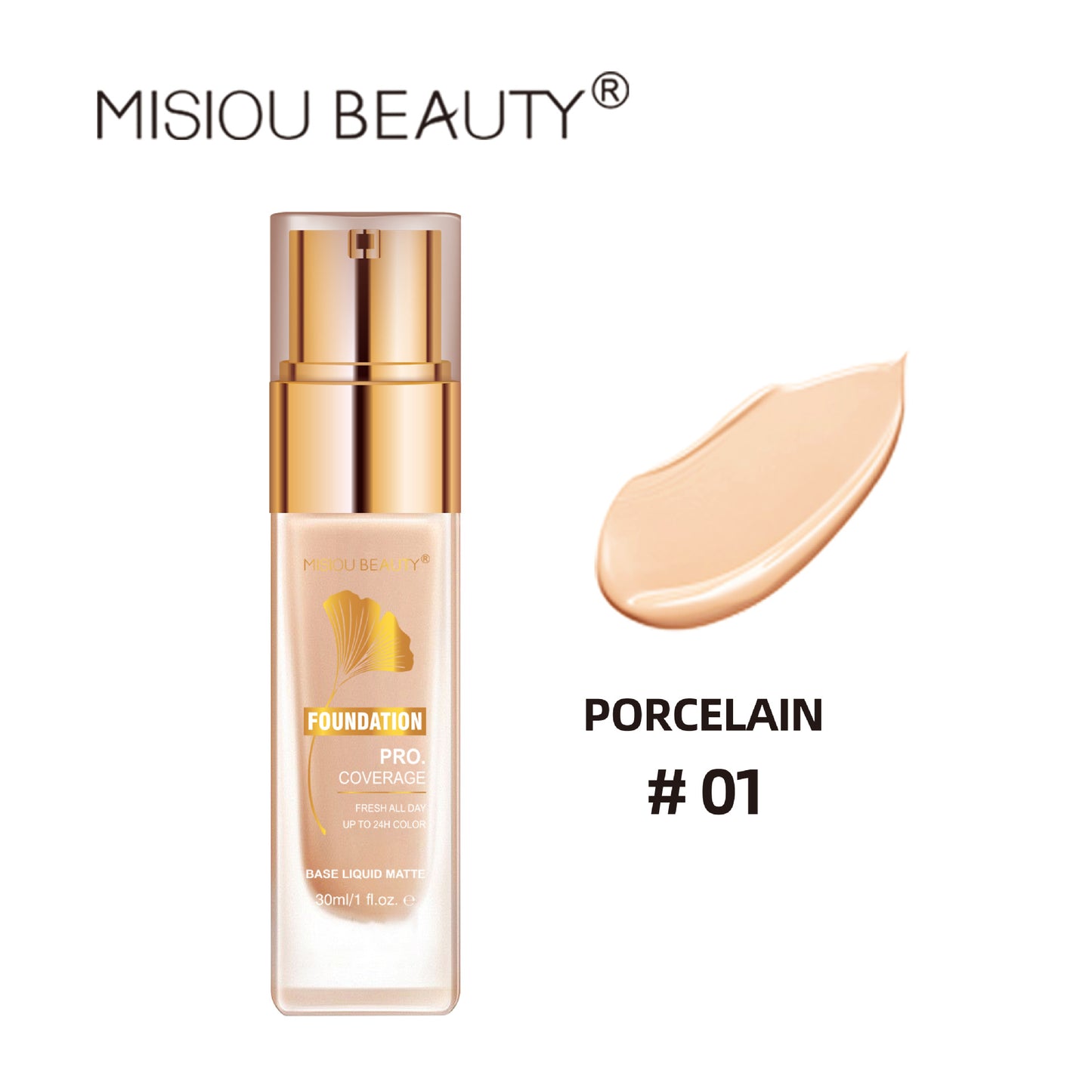 MISIOU BEAUTY Clear Concealer Liquid Foundation Waterproof Oil Control Face Correcting Concealer Setting Makeup Refreshing Moisturizing Powder 