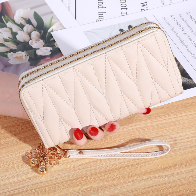 2022 New Women's Wallet Korean Style Fashion Wrist Mobile Phone Bag Multiple Card Slots Coin Purse Card Bag Mobile Phone Bag Women's 