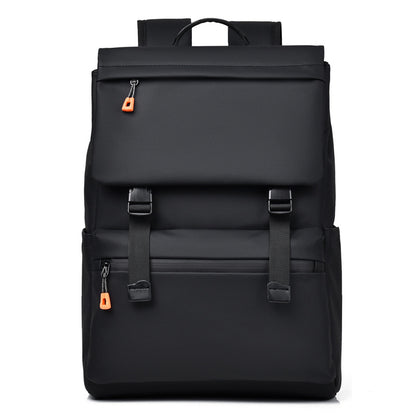 Kabinu casual backpack leather membrane waterproof business commuter computer bag backpack middle school student bag bag 