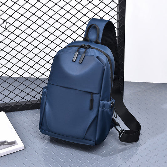 2023 street trend simple men's chest bag trend one-shoulder Messenger bag student travel lightweight diagonal men's bag 