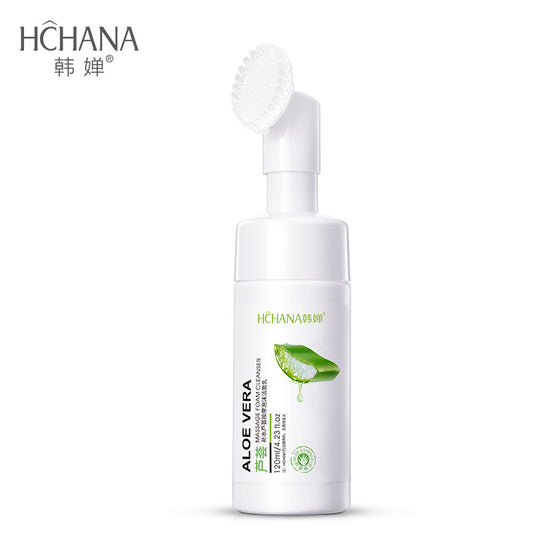 Hanchan aloe vera hydrating massage cleansing foam hydrating cleansing mousse moisturizing cleansing mousse cleansing milk cleansing milk 