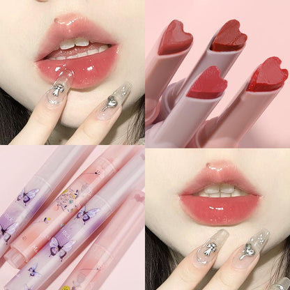 Maxfine jelly lipstick pen solid lip gloss dilutes lip lines mirror water-sensitive love lipstick makeup wholesale 