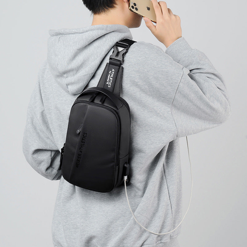 Men's Chest Bag Men's Messenger Chest Bag Casual Sports Messenger Small Bag Multifunctional Shoulder Bag Men's Chest Bag 