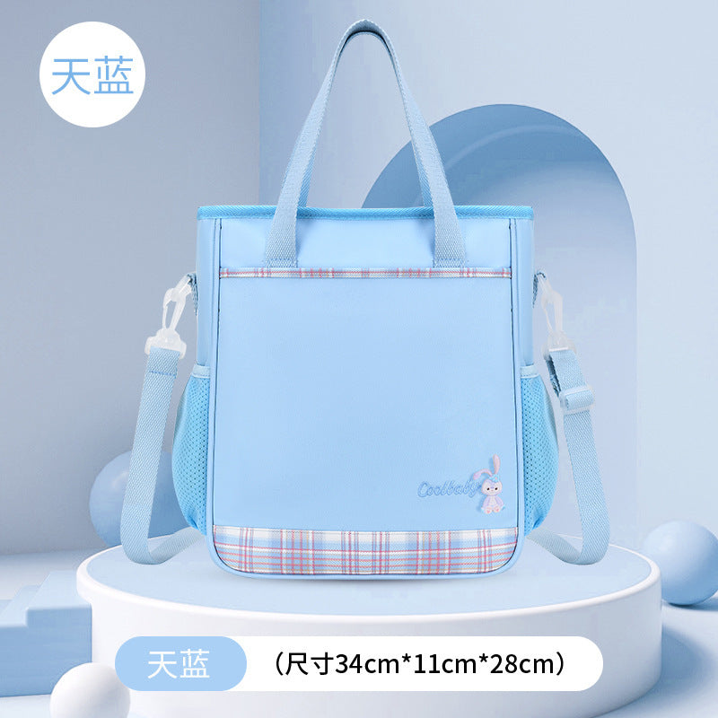 2023 new student Messenger portable portable large-capacity girls one-shoulder children's tutoring bag pupils wholesale 