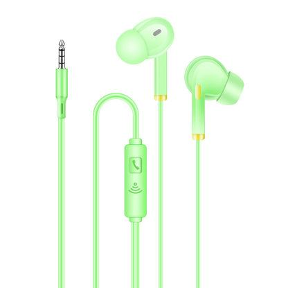 Baitong BET-11 ရောင်စုံ Intelligent Noise Canceling In-Ear 3.5mm Stereo Bass Headphones ဂျုံဝိုင်ယာထိန်းချုပ်မှုစက်ရုံနှင့်အတူ