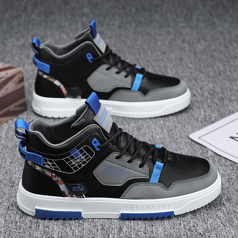 Men's board shoes 2023 spring new fashion trend all-match youth sports high-top casual student board shoes 