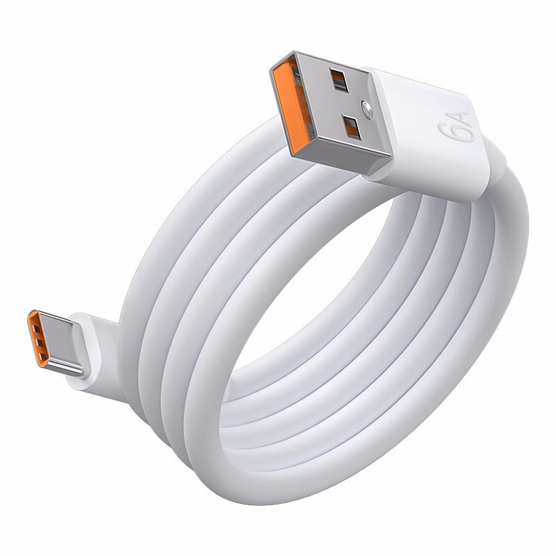 Baitong 66W super fast charging 2m data cable suitable for Type-C interface mate40 P50 mobile phone 6A charging cable