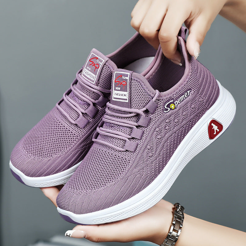 Shoes women's 2023 autumn new women's casual sports shoes breathable mother shoes factory direct sales walking shoes 