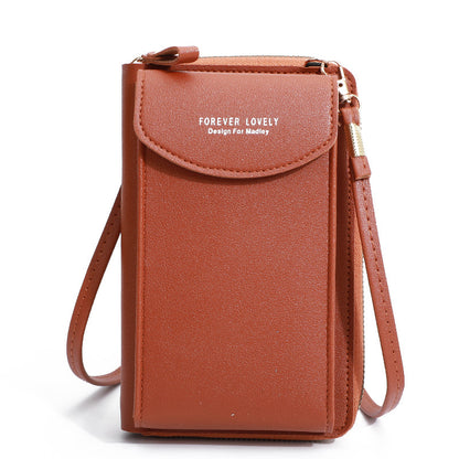 2021 New Wholesale Large Capacity Multifunctional Solid Color Fashion Simple Shoulder Small Bag Crossbody Mobile Phone Bag Women 