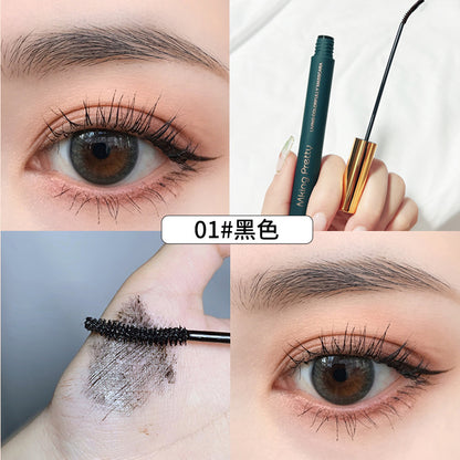 Internet celebrity popular color mascara for women, waterproof, sweat-proof, long, curly, thick, and thin brush head, extra long, non-smudge wholesale 