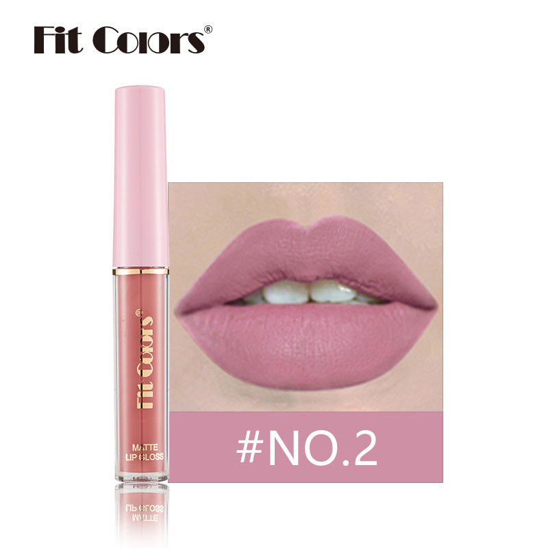 Fit Colors 12-color non-stick matte lip gloss matte velvet liquid lipstick lip gloss cross-border 