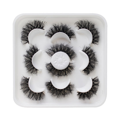 dingsen false eyelashes factory cross-border stable supply of explosive hair, a total of 5 pairs of messy thick eyelashes 