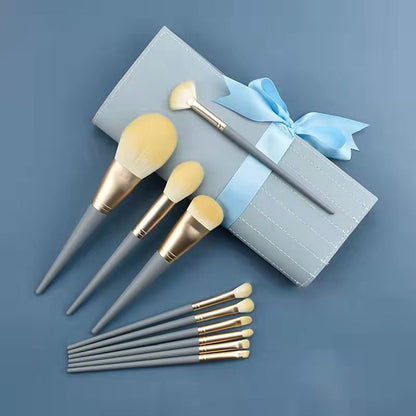 2022 new Cangzhou 10-piece Huayang Lanqiao makeup brush portable makeup brush full set wholesale one-piece drop shipping 