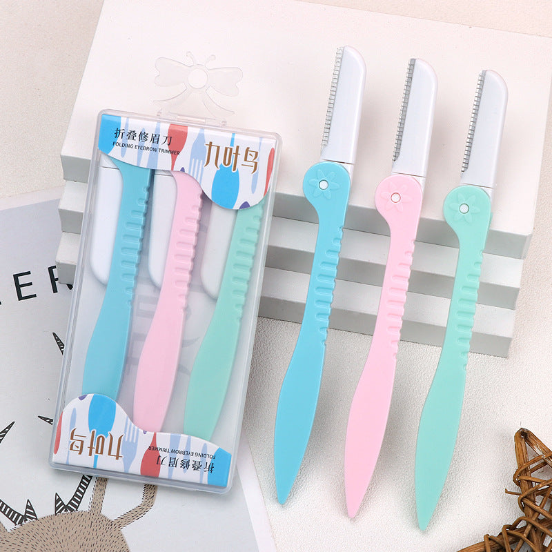 Eyebrow Trimmer 3 Beauty Tools Foldable Eyebrow Shaper for Women Anti-Scratch Beginner Safety Set Source Manufacturer