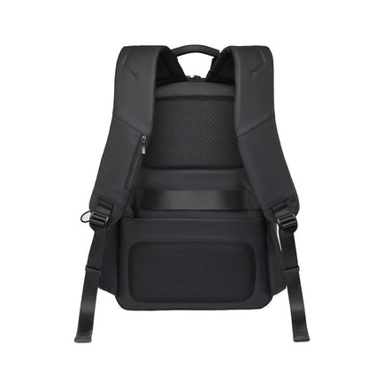 New high-end backpack business simple men's backpack PU three-dimensional casual commuter computer bag 15.6 inches 