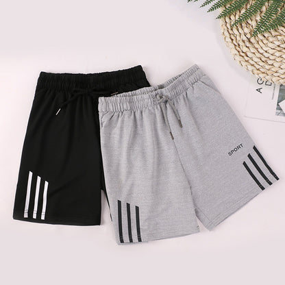 2022 new elastic beach shorts men's summer quick-drying breathable sports casual outerwear pants loose pants large size 