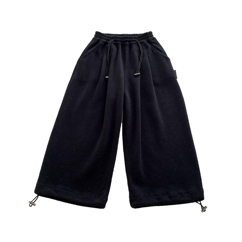 Children's pants boys' sports pants spring and autumn knitted casual pants 2024 autumn new models for middle and large children's autumn wear sweatpants 