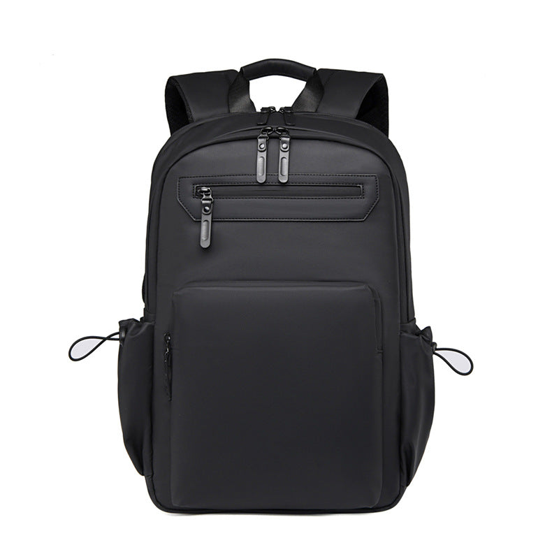 New high-end backpack business simple men's backpack PU three-dimensional casual commuter computer bag 15.6 inches 