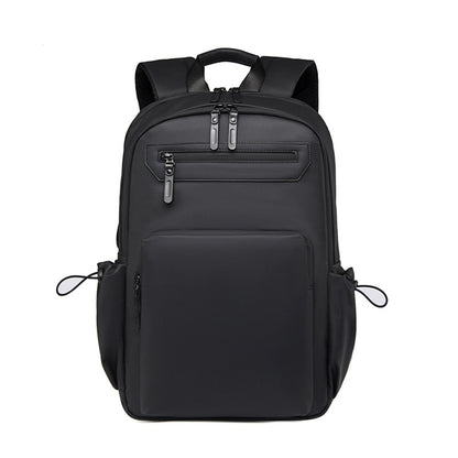 New high-end backpack business simple men's backpack PU three-dimensional casual commuter computer bag 15.6 inches 