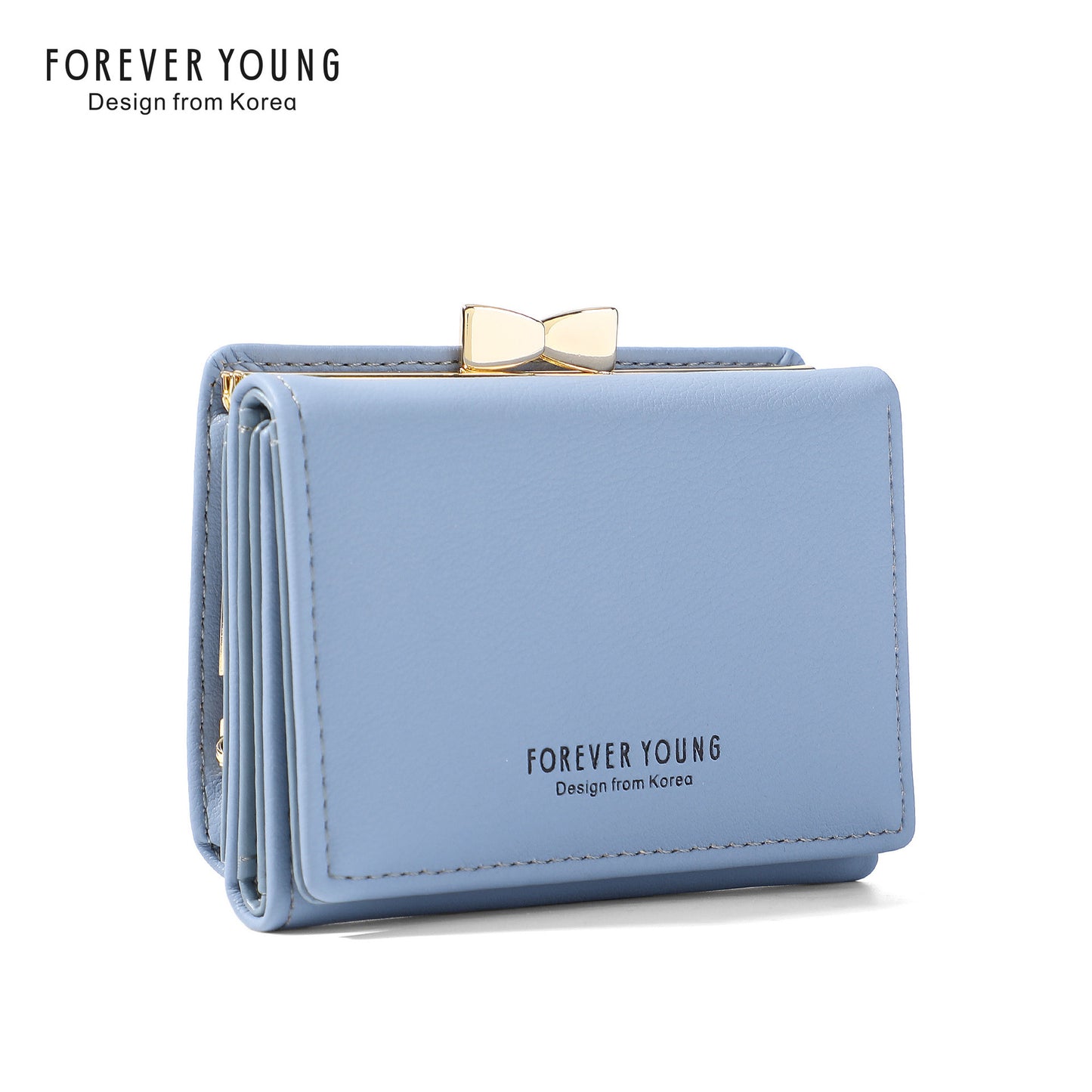 Forever Young Wallet Women's Short Cute Japanese Student Wallet Korean Style ရိုးရှင်းသော အကြွေစေ့သုံးအိတ်