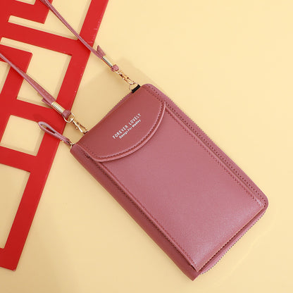 2021 New Wholesale Large Capacity Multifunctional Solid Color Fashion Simple Shoulder Small Bag Crossbody Mobile Phone Bag Women 