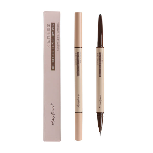 Maxfine three-dimensional double-head eyebrow pencil triangle eyebrow pencil waterproof smooth long-lasting non-fading eyeliner wholesale 