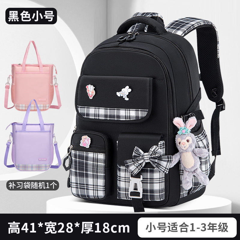 Children's elementary school schoolbag female models cartoon cute large capacity lightening girls primary school schoolbag backpack wholesale 