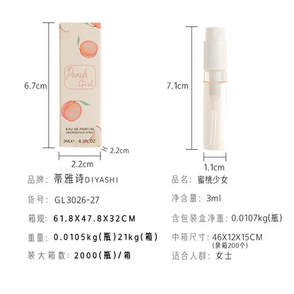 Internet celebrity with the same fragrance 3ml trial perfume women's perfume q version test tube perfume sample wholesale replacement for big-name perfume 