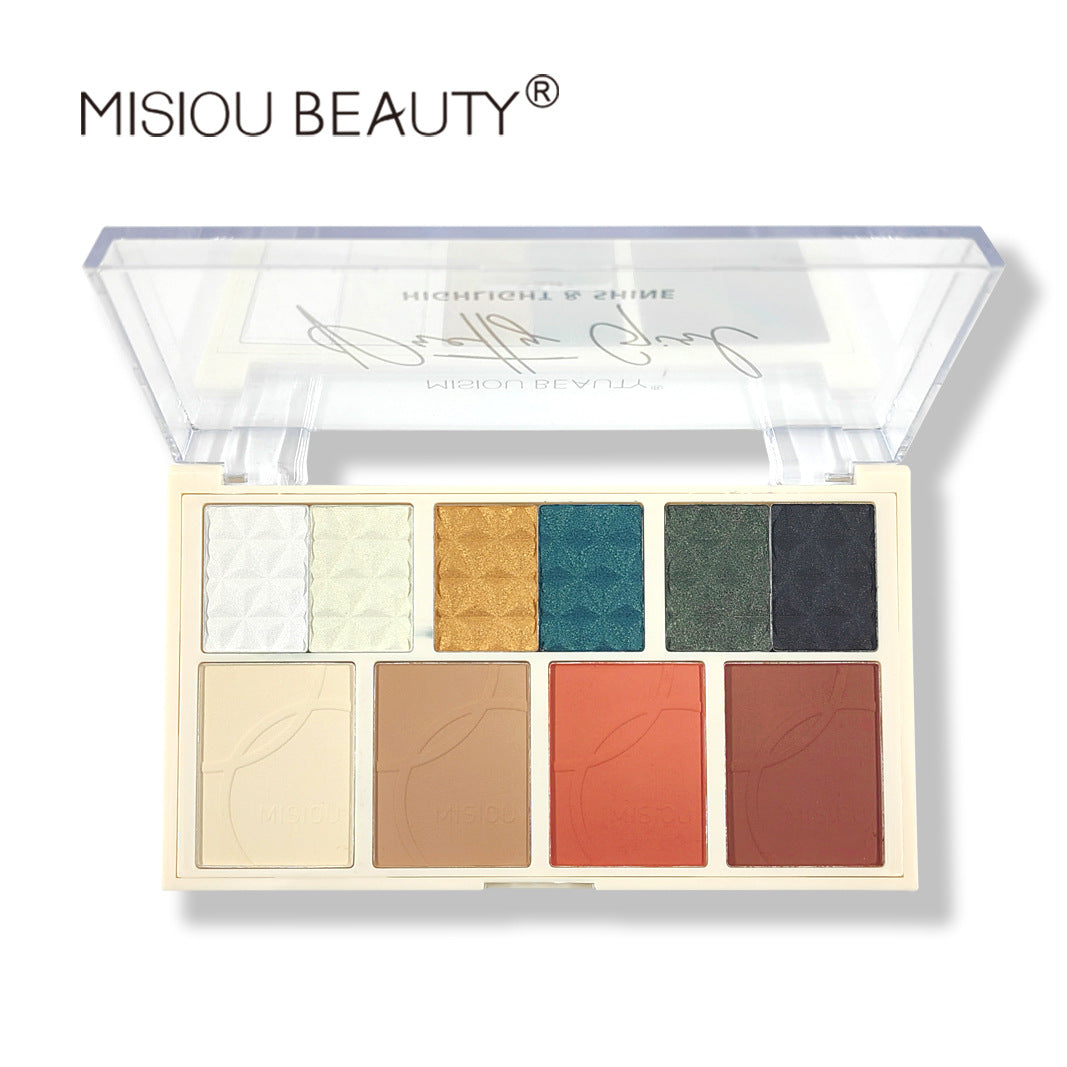 MISIOU BEAUTY cross-border makeup ten-color earth-tone eyeshadow palette wholesale new eyeshadow 