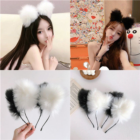 Fox Glowing Cat Ears Headband အသစ် ကိုရီးယား Plush ချစ်စရာ အင်တာနက် နာမည်ကြီး ခေါင်းစွပ် တိုက်ရိုက် ဓာတ်ပုံနှင့် စွမ်းဆောင်ရည် ဆံပင် ဆက်စပ်ပစ္စည်းများ 