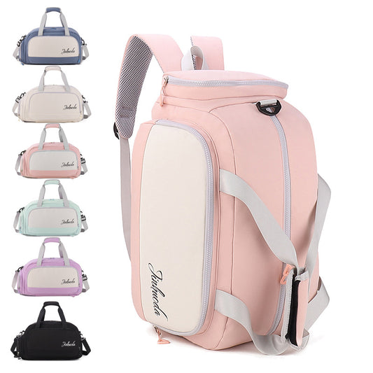 Fitness bag, women's sports backpack, multifunctional shoe compartment, large capacity waterproof handbag, travel bag, swimming bag 