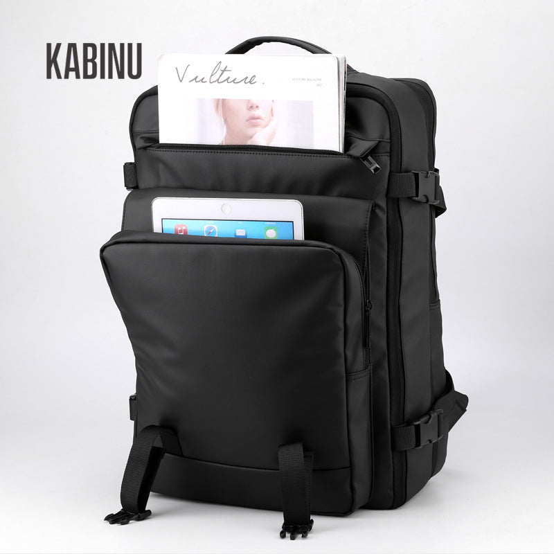 KABINU business computer bag 2021 new outdoor travel bag casual leather film water-repellent expansion backpack 