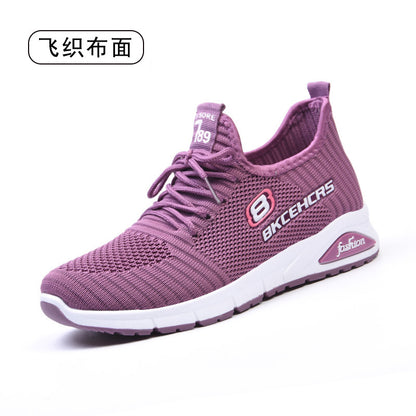 Shoes women's 2023 new trend flying woven single shoes foreign trade women's shoes soft sole shoes casual sports shoes women 