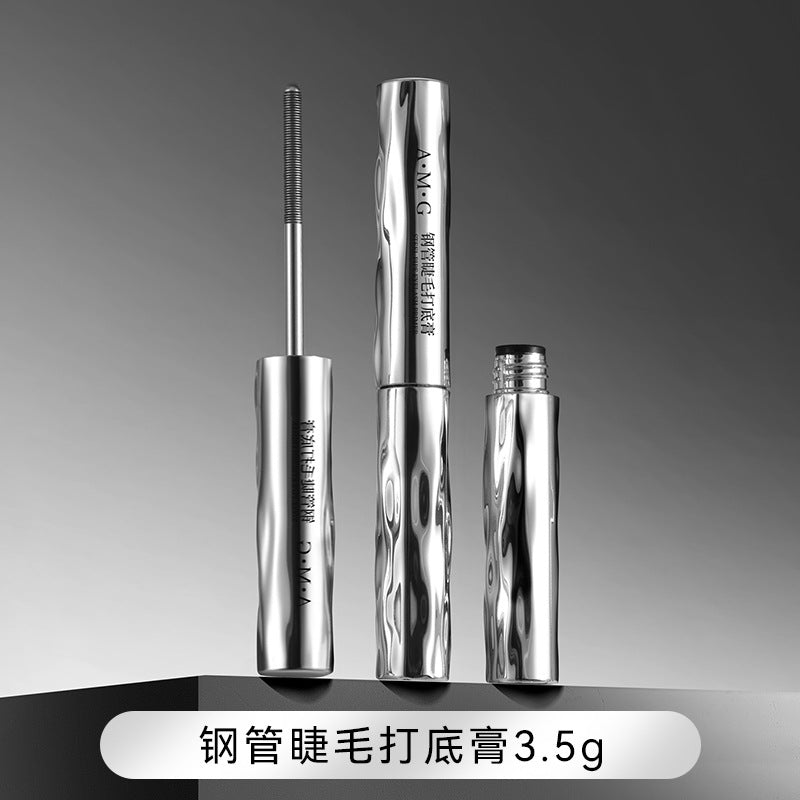 AMG steel tube eyelash primer thick, long, curled, waterproof, long-lasting, natural, non-smudged threaded mascara 