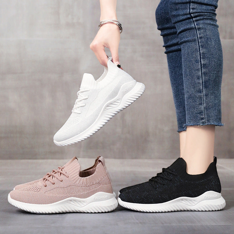 Women's Shoes 2023 New Casual Shoes Breathable Lightweight Mother Shoes Factory Direct Selling Agent Cross-border Sports Shoes Women 