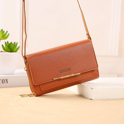 2022 new women's wallet Korean version large-capacity multi-functional shoulder bag mid-length clutch bag coin purse 