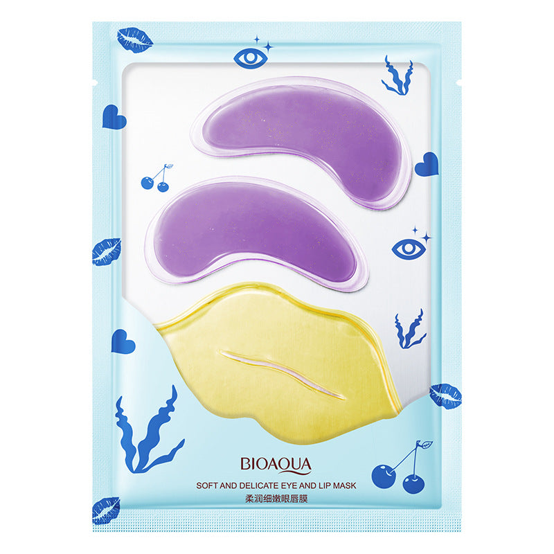 Boquan Ya elastic and moisturizing eye and lip mask, moisturizing, moisturizing and rejuvenating, improving the beauty around the eyes, lip mask, eye mask, skin care products wholesale 